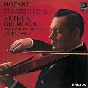 Arthur Grumiaux/Colin Davis-Mozart: Violin Concertos Nos.3 & 5