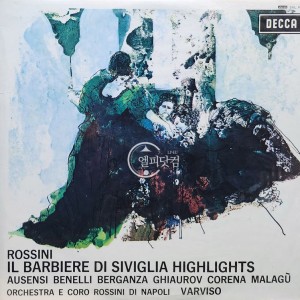 [미개봉LP] Teresa Berganza,Silvio Varviso / Rossini: Il Barbire Di Siviglia - Hghlights