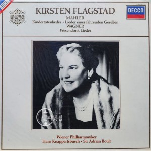 [미개봉LP] Kirsten Flagstad / Mahler: Kindertotenlieder