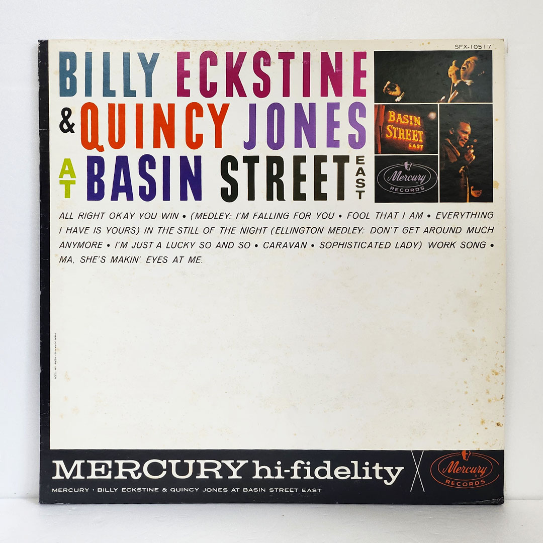 *Japan 수입반* Billy Eckstine & Quincy Jones / At Basin Street East