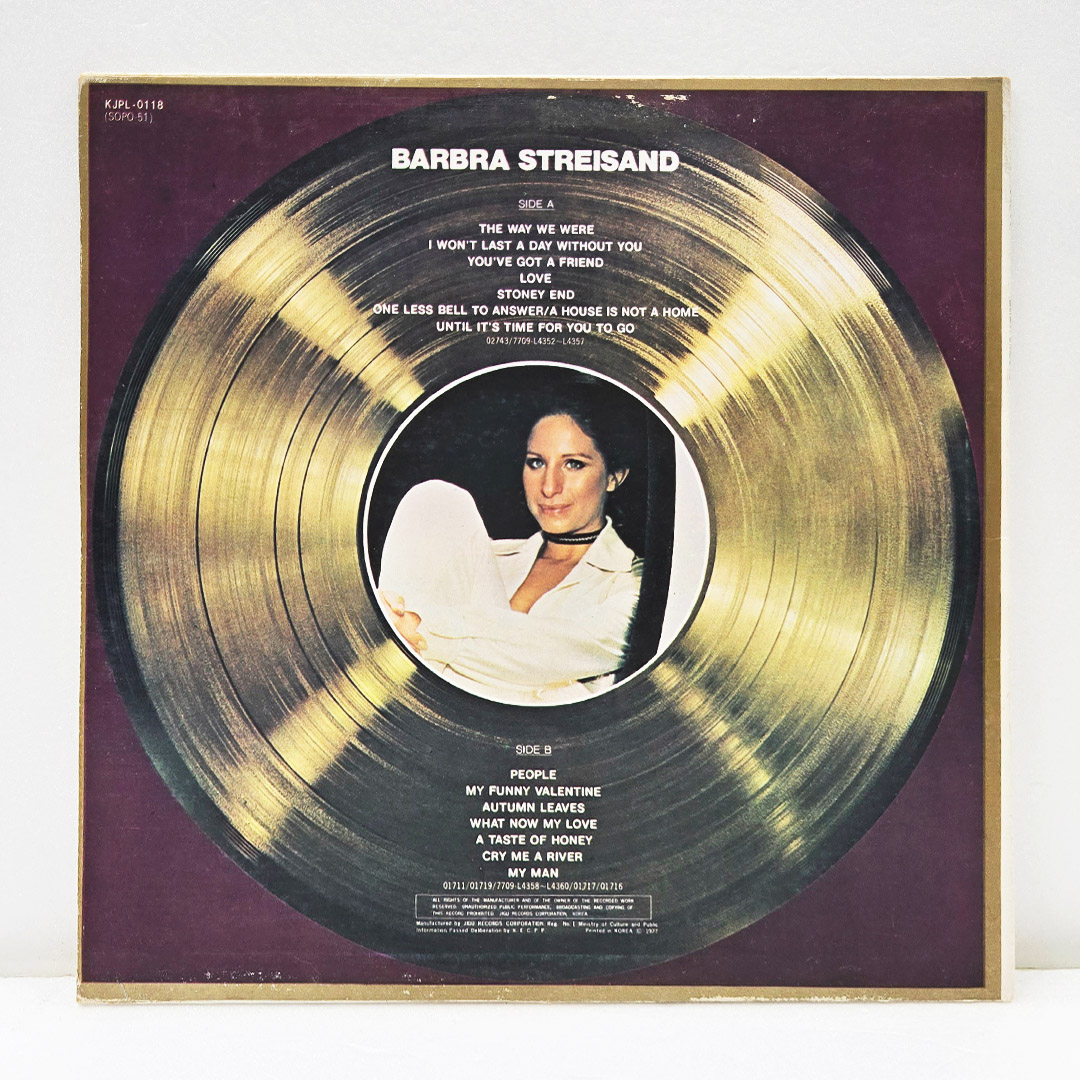 Barbra Streisand(바브라 스트라이샌드) / New Gold Disk