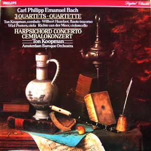 Ton Koopman/C.P.E. Bach: 3 Quartets, Harpsichord Concerto